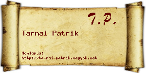 Tarnai Patrik névjegykártya