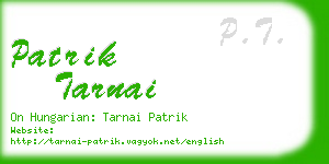 patrik tarnai business card